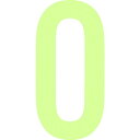 IM 中輝度蓄光カッテイング文字 数字 0 1枚 (AILUMI500)