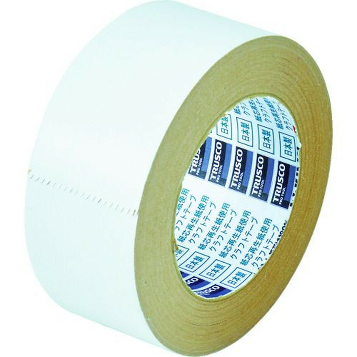 TRUSCO　カラークラフトテープ　幅50mmX長さ50m　ホワイト　1巻 (TKT50W)