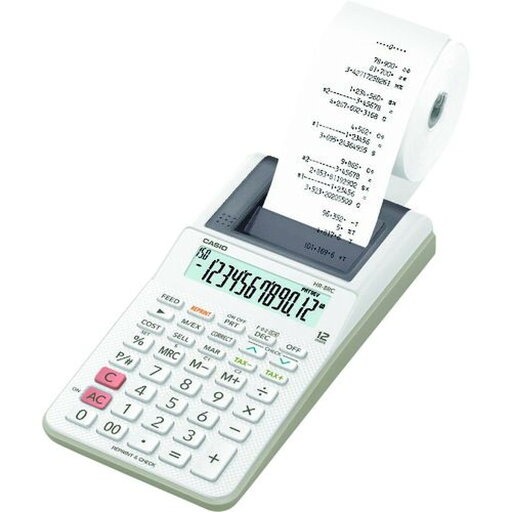 カシオ プリンター電卓 1台 (HR8RCWE) カシオ プリンター電卓 1台 (HR8RCWE)
