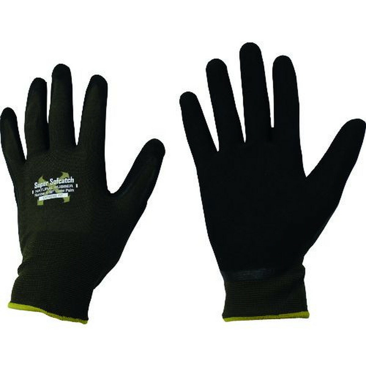 おたふく　天然ゴム背抜き手袋　ソフキャッチEXフィット　クレーターパーム　ブラウン　L　1双 (A397BWL)