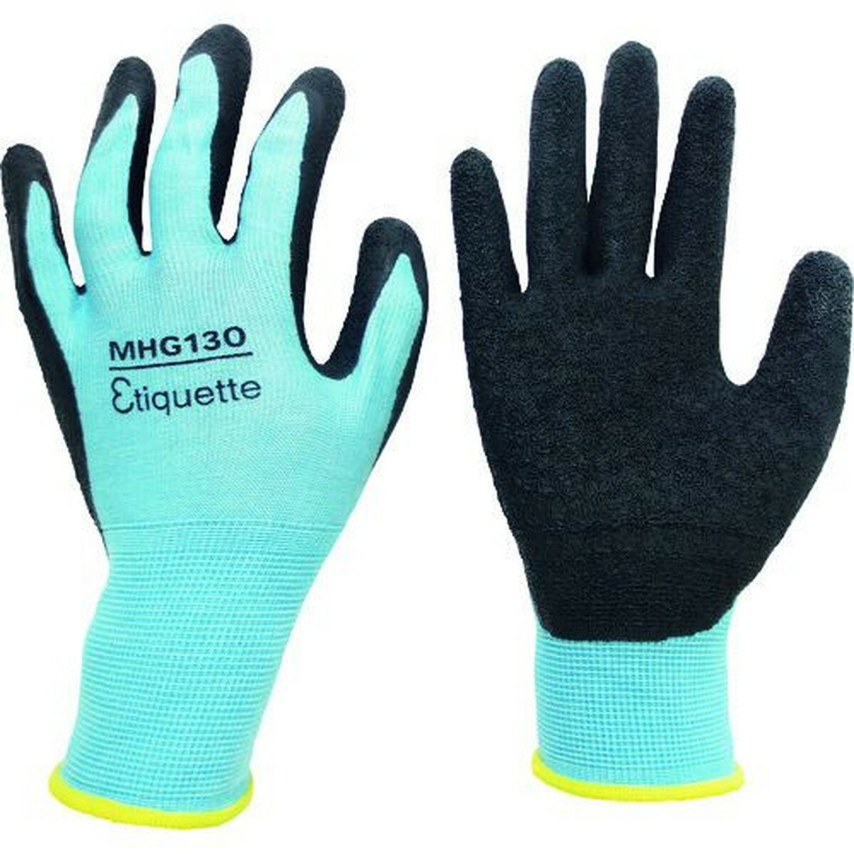 ミドリ安全　消臭機能糸使用　作業手袋　ハイグリップ天然ゴム背抜き　薄手　MHG130エチケット　LL　1双 (MHG130ETIQUETTELL)(4)