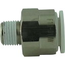 チヨダ ファイブメイルコネクタ W(白)10mm・R1/8 1個 (F1001MW)(4)