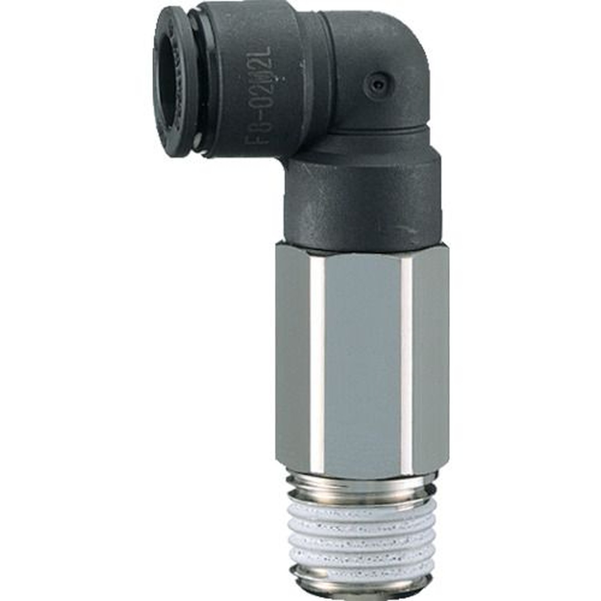 チヨダ　チューブ継手　ファイブロングメイルエルボ　6mm・R1／8　1個 (F601M2L)