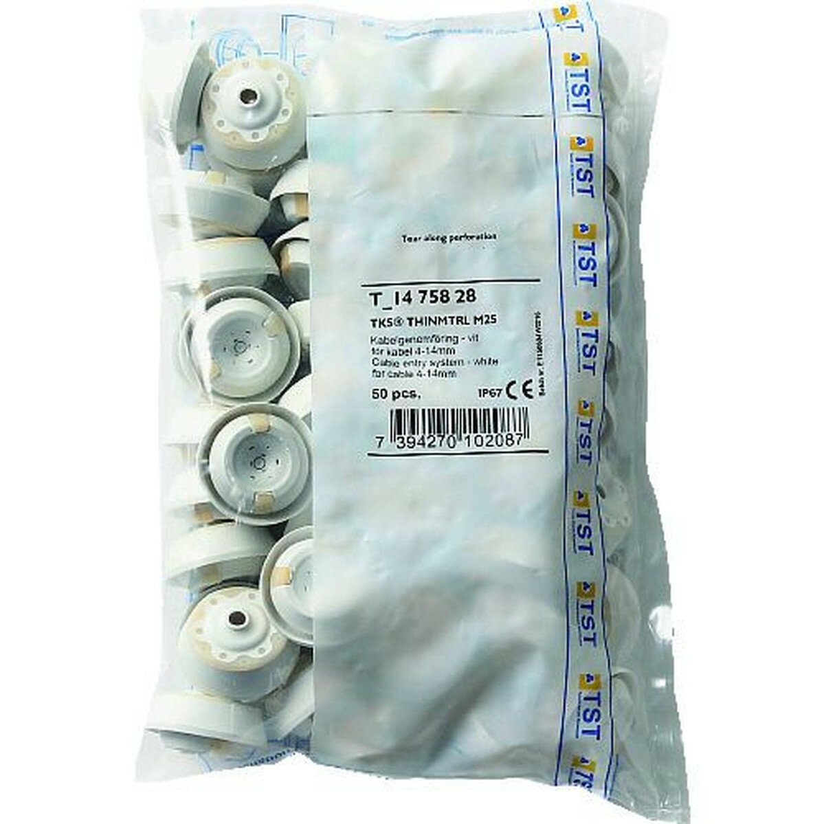 SUGATSUNE　（210039650）　T−1475828−P50　防水・防塵グロメット　ホワイト　1箱 (T1475828P50)