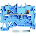 特長:●スプリング式端子台で省工数、省スペース、緩みなくメンテナンス不要、プッシュボタン付きで結線作業が容易です。●単線およびフェルール付より線は、電線を差し込むだけで結線可能です。 用途:●制御盤内、中継箱内の電線接続用に。 仕様:●色：ブルー●幅(mm)：48.5●高さ(mm)：33.0●タイプ：-●定格：800V18A●適合：電線サイズ：0.25〜1.5mm［［の2乗］］ 仕様2:●電線サイズ：0.25〜1.5［［MM2］］●端子厚：4.2mm●電線剥長さ：9〜11mm 材質／仕上:●66ナイロン特長:●スプリング式端子台で省工数、省スペース、緩みなくメンテナンス不要、プッシュボタン付きで結線作業が容易です。●単線およびフェルール付より線は、電線を差し込むだけで結線可能です。 用途:●制御盤内、中継箱内の電線接続用に。 仕様:●色：ブルー●幅(mm)：48.5●高さ(mm)：33.0●タイプ：-●定格：800V18A●適合：電線サイズ：0.25〜1.5mm［［の2乗］］ 仕様2:●電線サイズ：0.25〜1.5［［MM2］］●端子厚：4.2mm●電線剥長さ：9〜11mm 材質／仕上:●66ナイロン