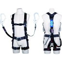 TSUYORON 飛燕ハーネス 胴ベルト付き ダブルランヤード付き ロック機構付き巻取式ワン・ハンドリトラ+伸縮式ノビロン(BK) ダークグレー LLサイズ 130KG対応型 1本 (TH506OHNV93SVOTDGLL2R23BX)(4)