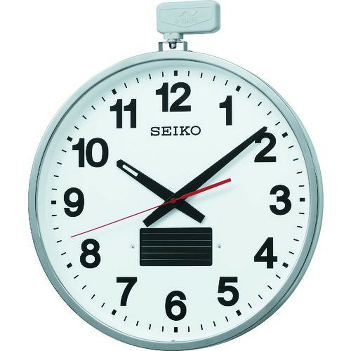 SEIKO ソーラー屋外用大型電波掛時計 527×450×78 金属枠 1個 (SF211S)