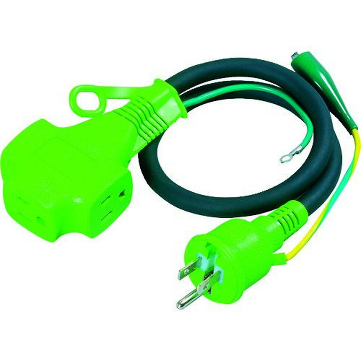 NICHIDO　トリプルポッキン延長コード　アース付　0．5m　1本 (PPT05E)