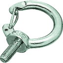 TRUSCO ステンレス フックアイボルト ねじ径M6X1.0 (1個=1袋) 1個 (TFIB6)