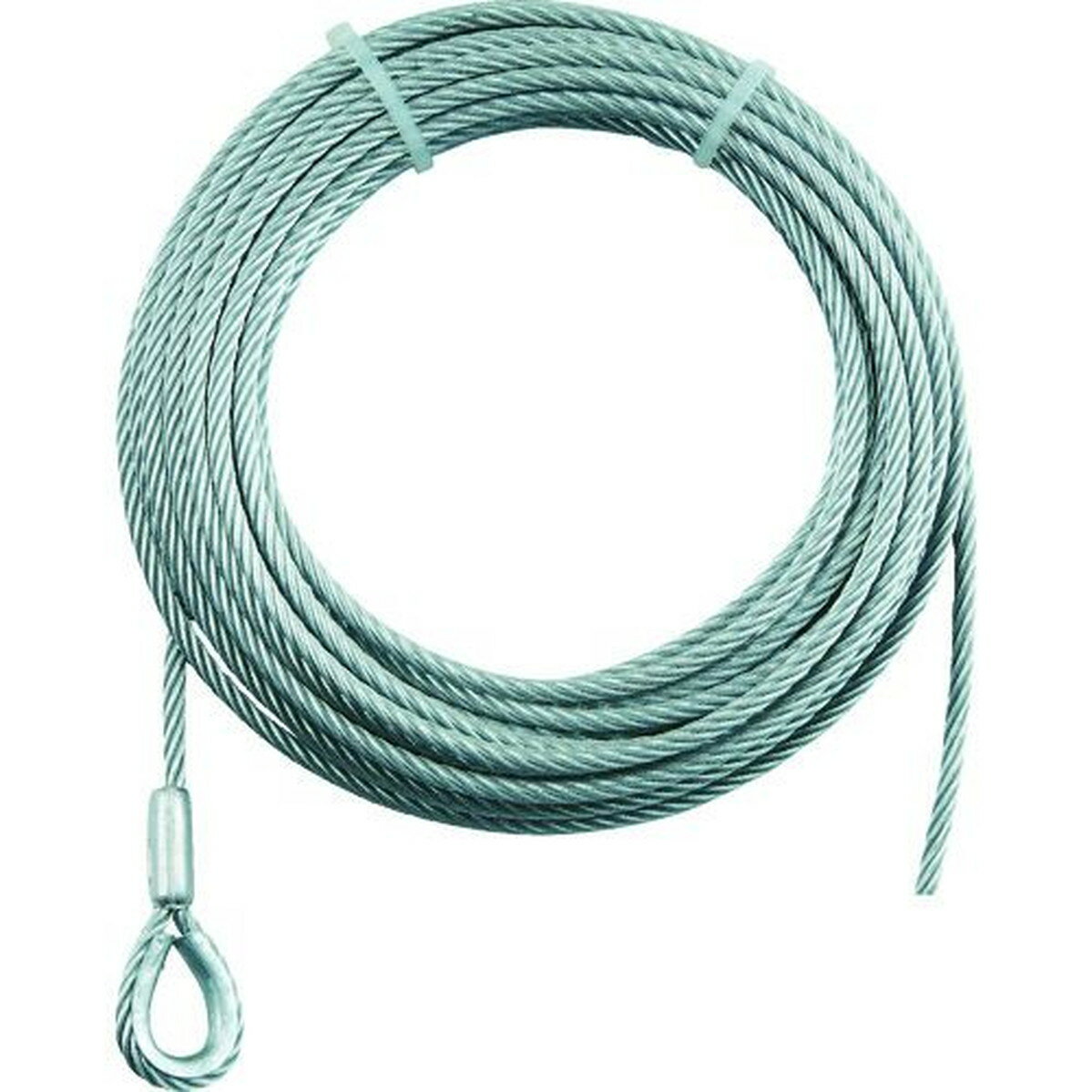 TRUSCO　手動ウインチ用ワイヤーΦ5X5m用（シンブル入ロック加工）　1本 (WWS55)