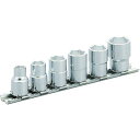 TONE ソケットセット(6角・ホルダー付) 6pcs 差込角9.5mm 1S (HS306)