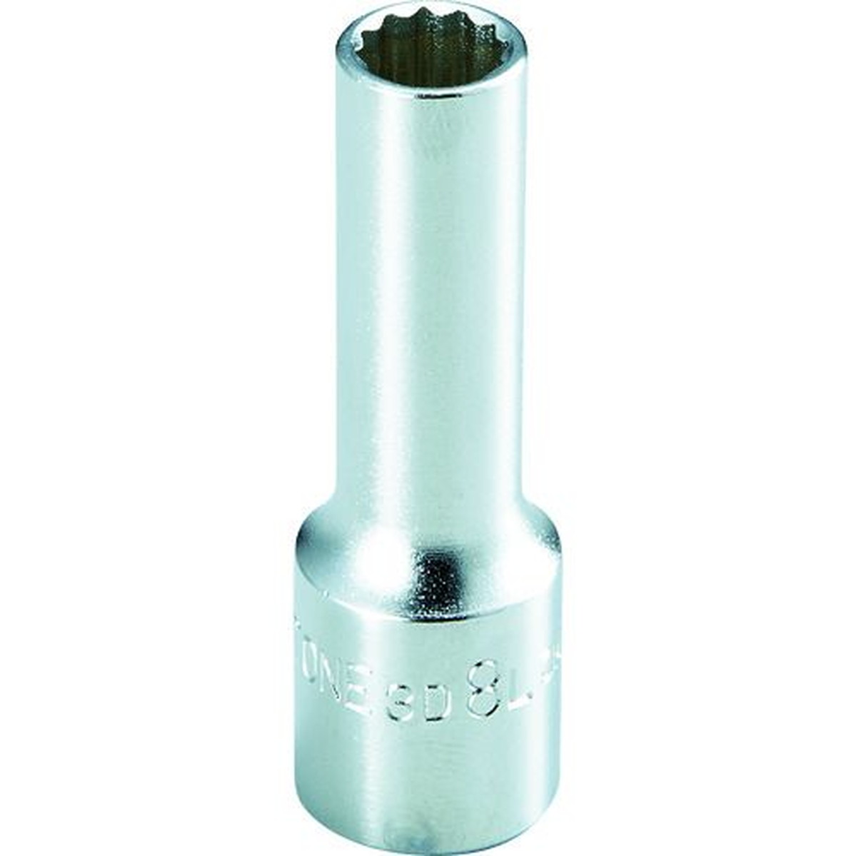 TONE　ディープソケット（12角）　対辺寸法8mm　全長54mm　1個 (3D08L)