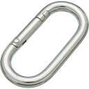 TRUSCO ステンレス カラビナジュニア(環なし) 10mm 1個 (TKJR1)