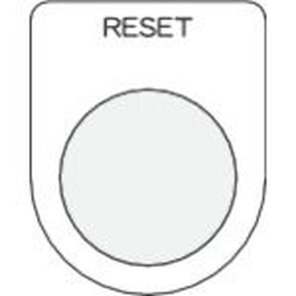 IM 押ボタン／セレクトスイッチ（メガネ銘板） RESET 黒 φ22．5 1枚 (P22-37)