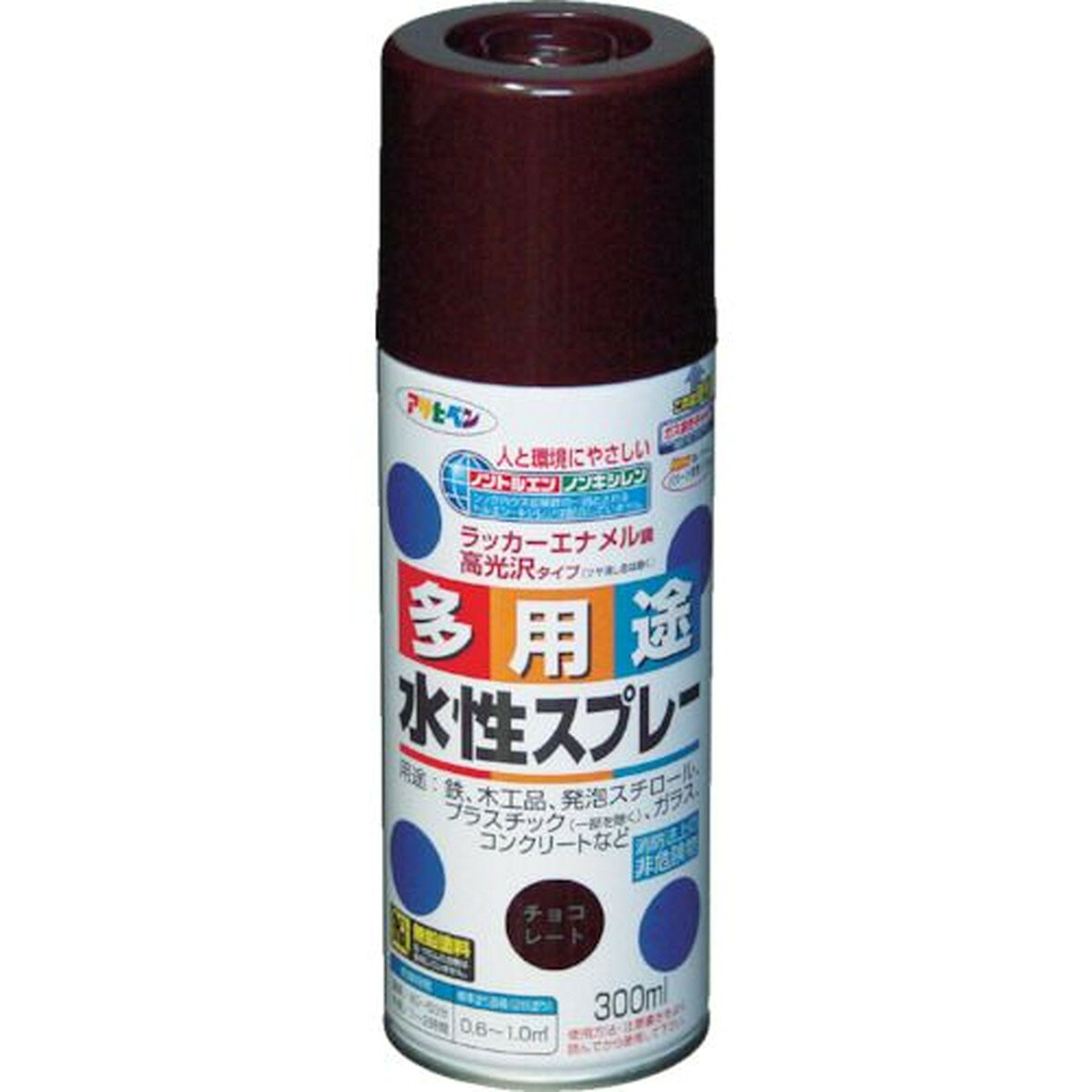 アサヒペン 水性多用途スプレー 300ML チョコレート色 1本 (565266)