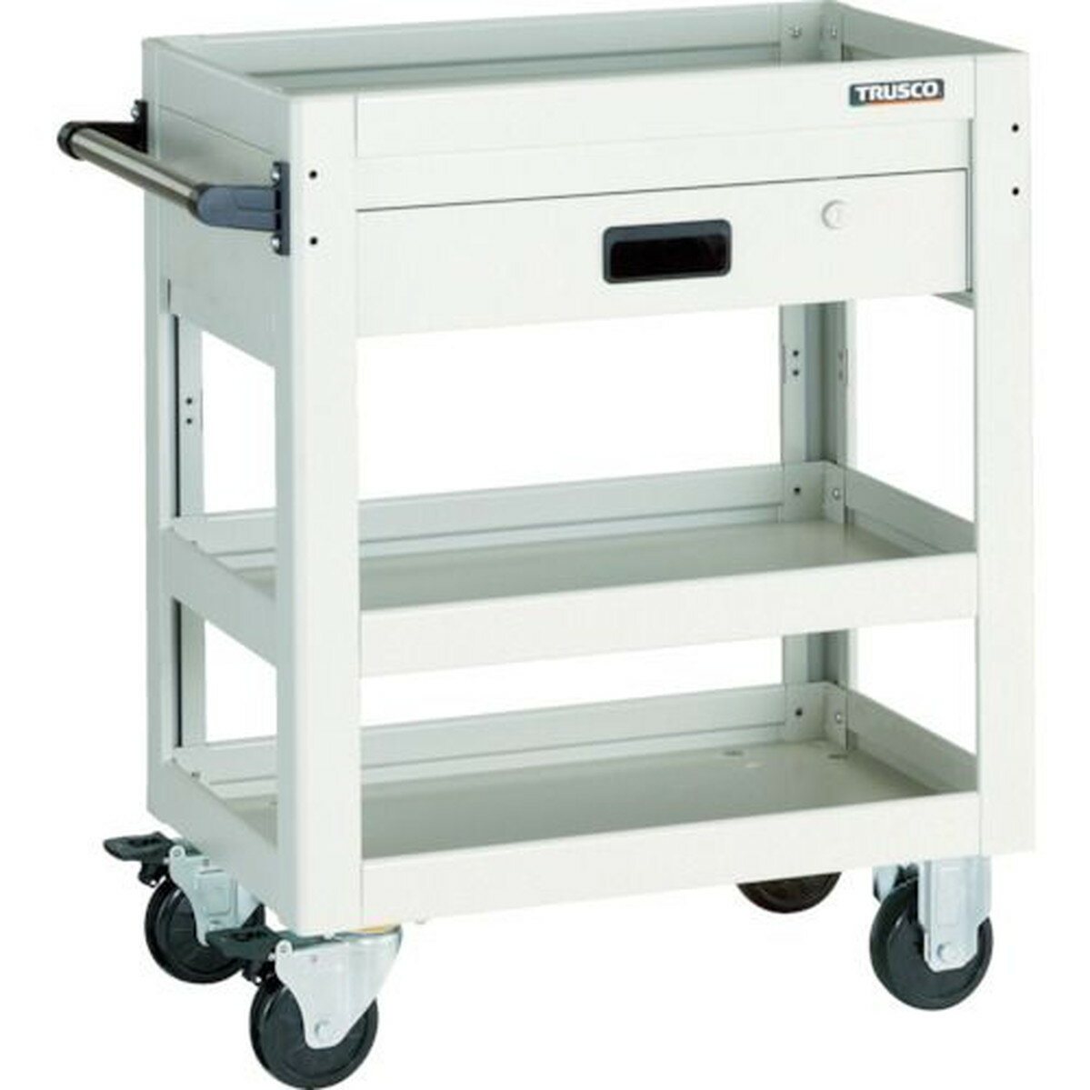 TRUSCO　ツールワゴン　ドルフィン　750X500　1段引出　ホワイト　1台 (DLWS973VW)