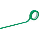 緑十字 クリーンルーム用ラインテープ 緑 HCP-25G 25mm幅×33m PET+PVC 1巻 (259032)
