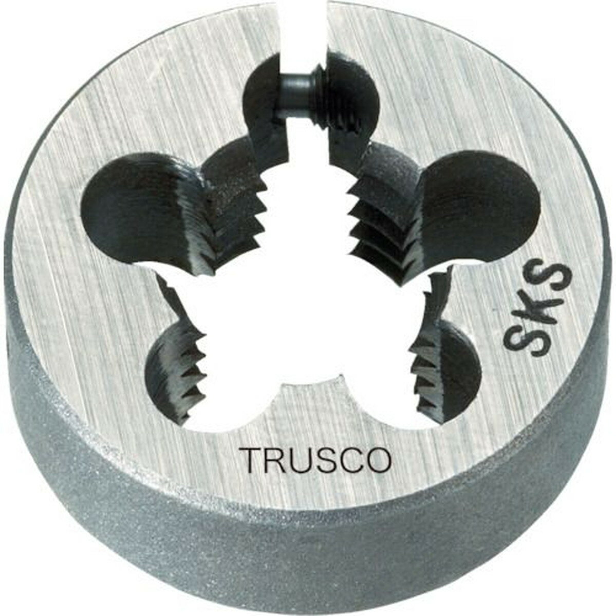 TRUSCO 丸ダイス 25径 ユニファイねじ 3／8UNF24 （SKS） 1個 (T25D-3/8UNF24)