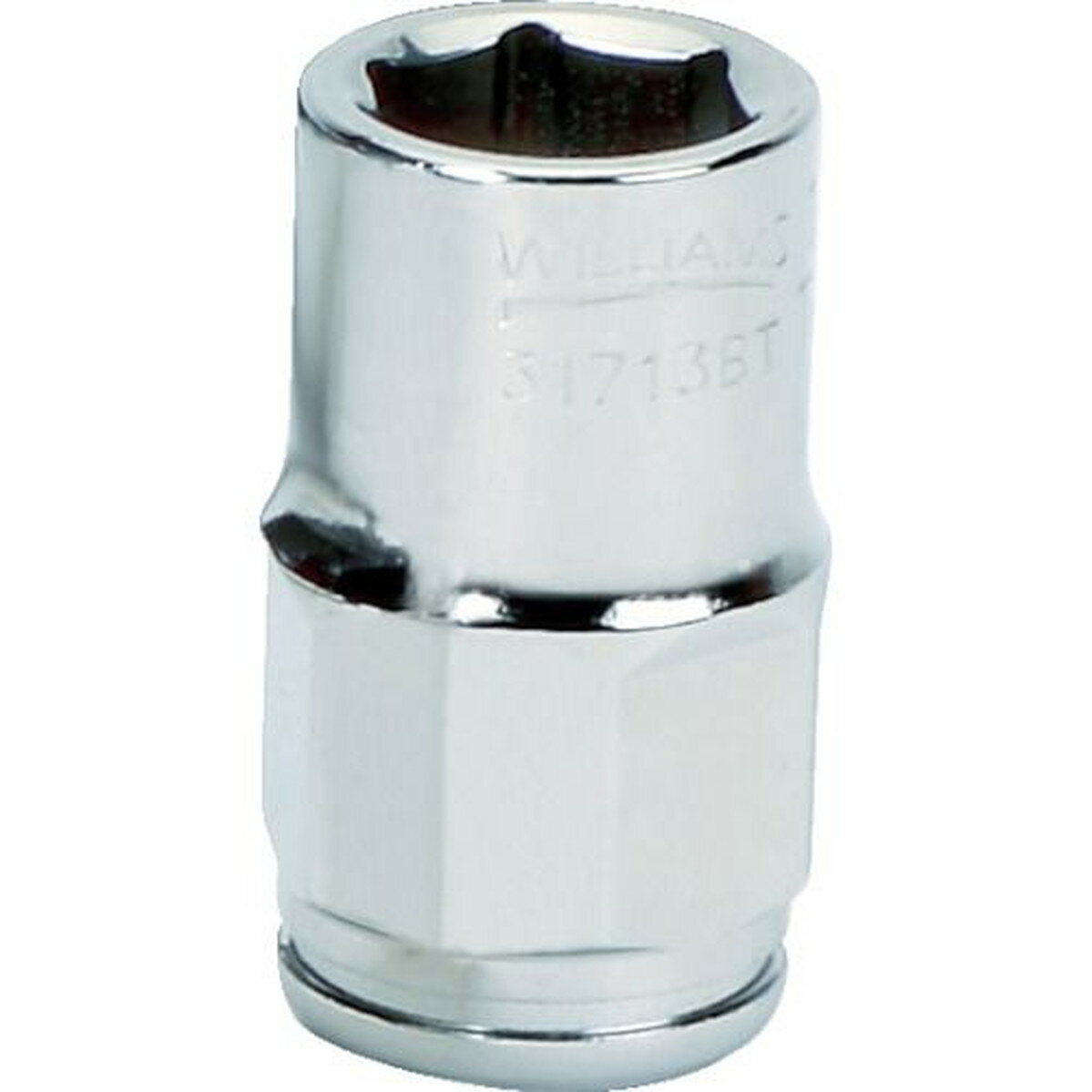 WILLIAMS 3／8ドライブ 貫通ソケット 6角 18mm 1個 (JHW31718BT)