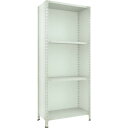 TRUSCO スチールラック 軽量棚背板・側板付 1500X600XH2100 4段 ネオグレー 1台 (75W24)