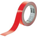 TRUSCO 蛍光ラインテープ25mmx10m レッド 1巻 (TLK2510R)