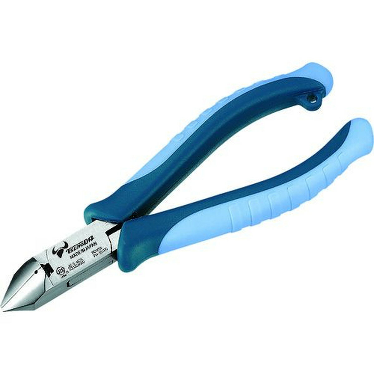 TTC　POWER　三枚合せ斜めニッパー　エラストマーグリップ　全長143mm　1丁 (PW351DG)