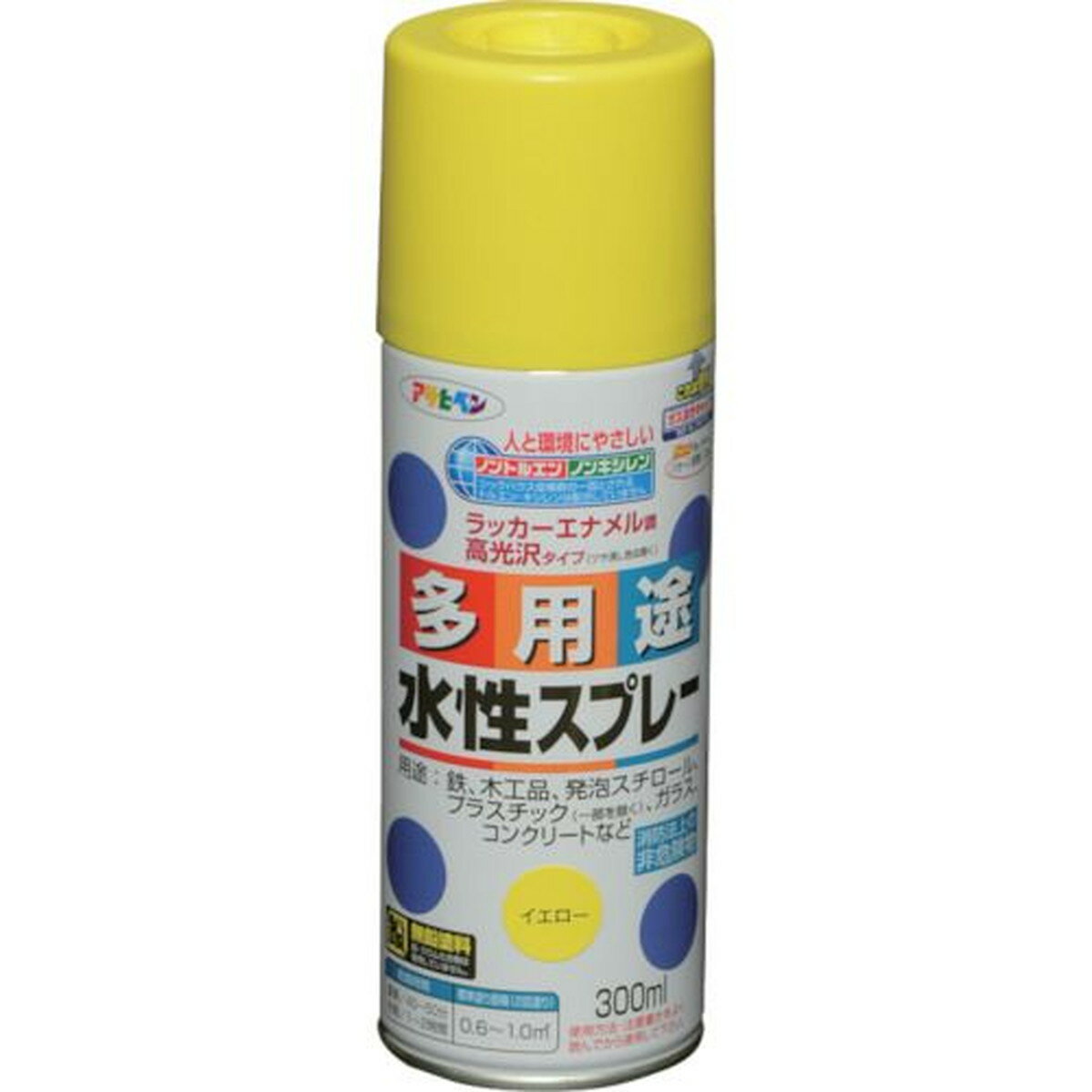 アサヒペン　水性多用途スプレー　300ML　イエロー　1本 (565082)
