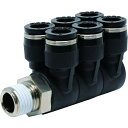 PISCO チューブフィッティング トリプルブランチエイ チューブ8 接続口径R1/4 1個 (PAT802)(4)