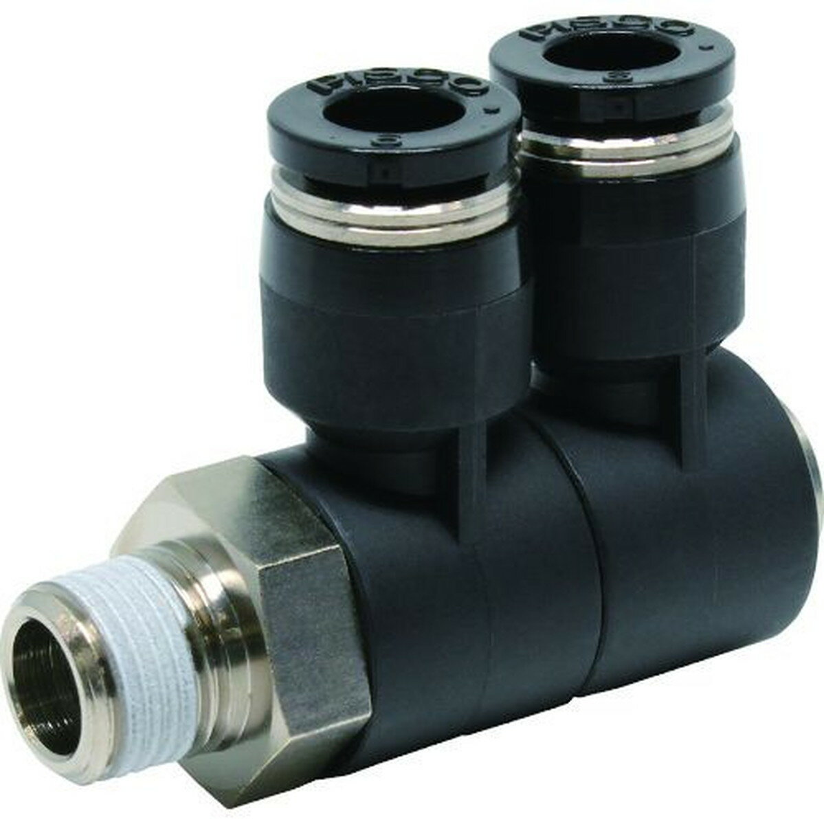 PISCO　チューブフィッティング　ダブルユニバーサルエルボチューブ6ネジ01　1個 (PHW601)