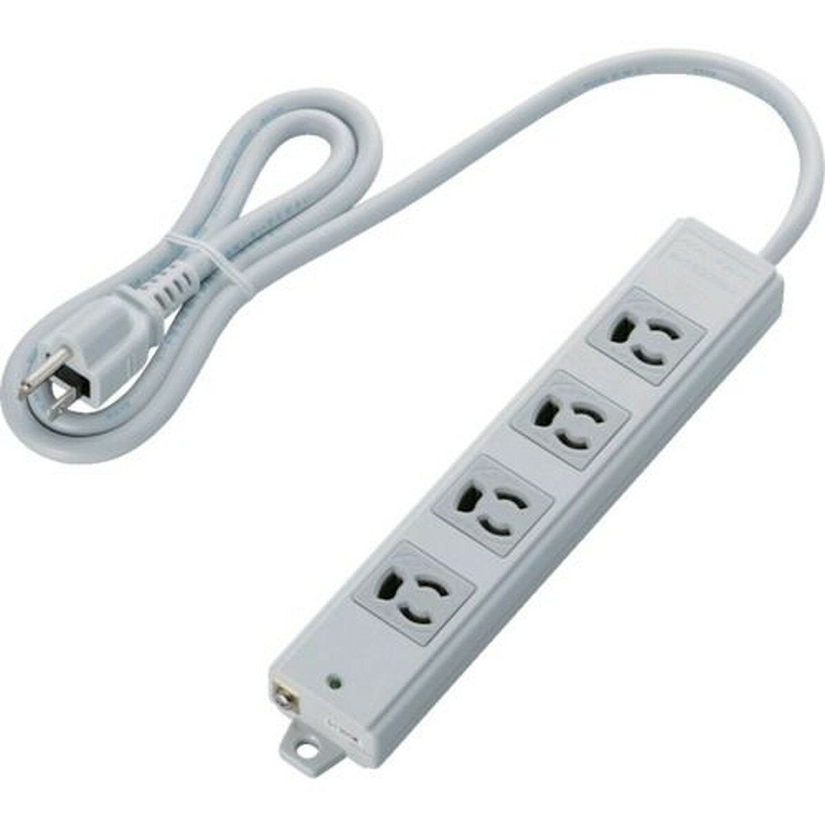 ELECOM RoHs準拠OAタップ 抜け止 3P 4個口 マグネット 1m グレー 1個 (TWRM3410LGRS)