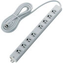 ELECOM 工事用タップ EURoHS指令準拠 抜け止 3P 8個口 マグネット 3m グレー 1個 (TWRM3830LGRS)(2)
