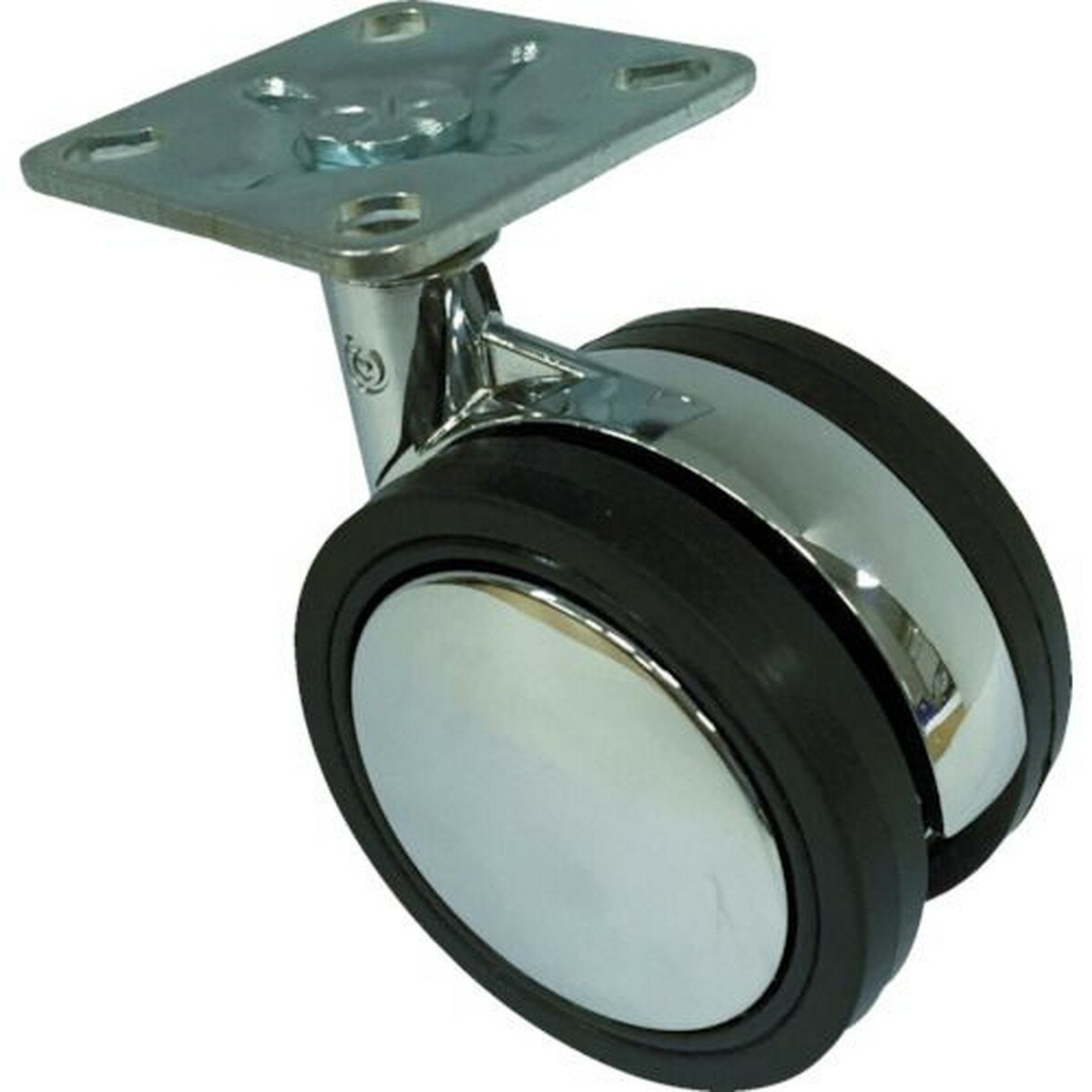 SAMSONG デザイン双輪キャスター「Eva」 プレート 自在 60mm 1個 (EVAP60)