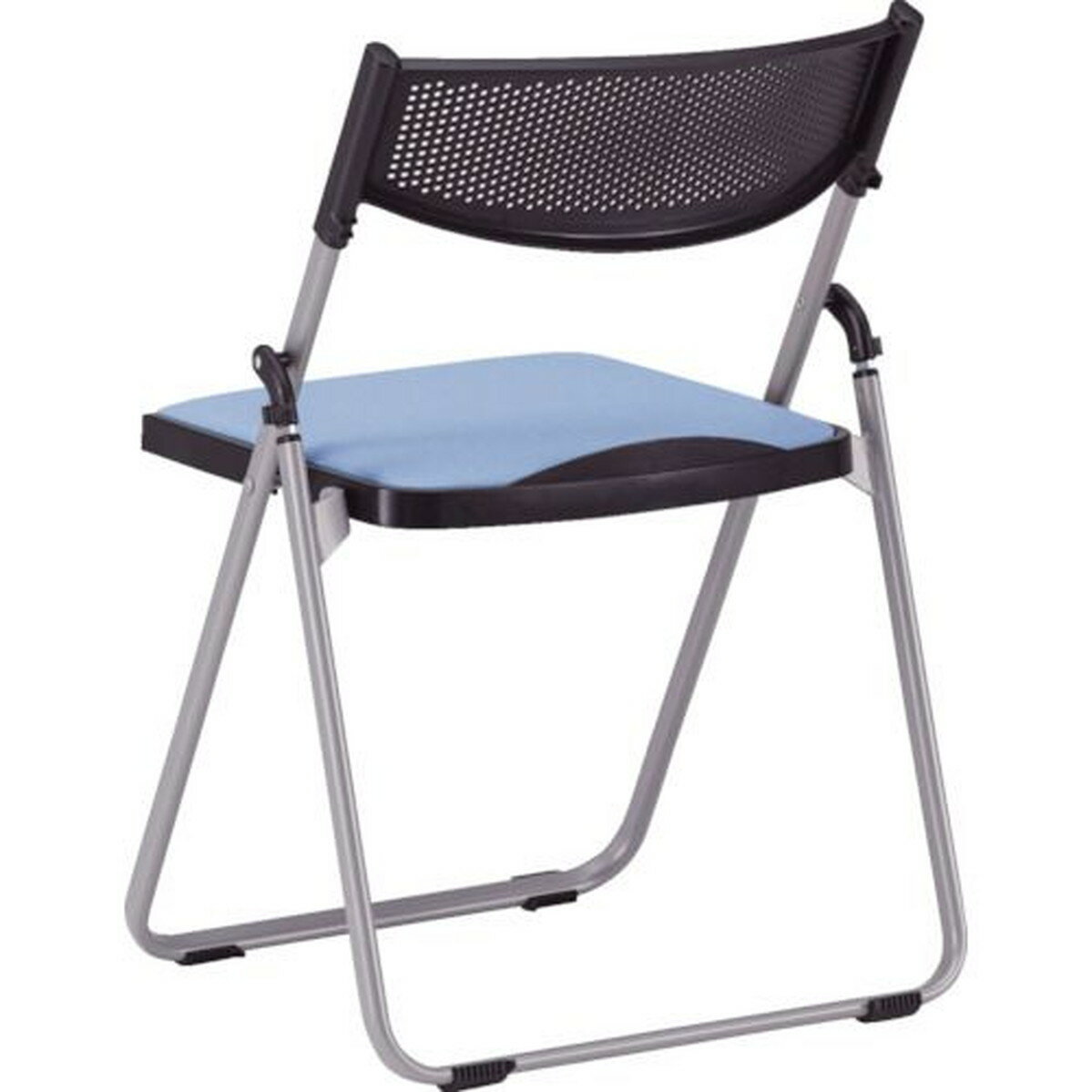 TOKIO アルミパイプ椅子 座面パッド付折りたたみチェア ライトブルー 1脚 (NFA-700-LBL)