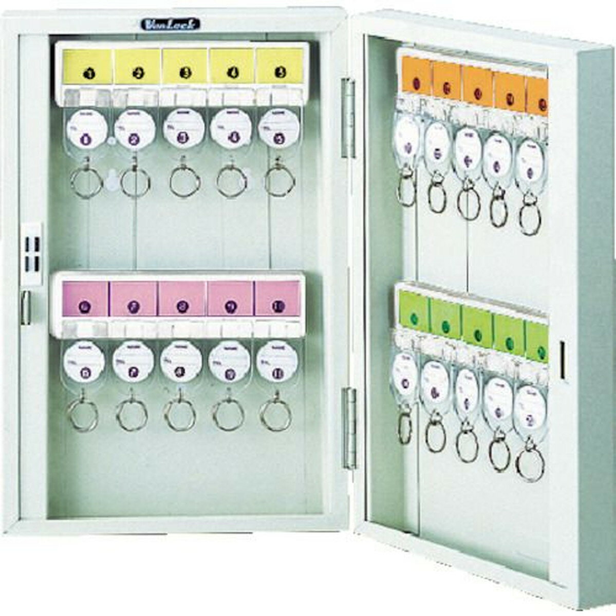 TRUSCO キーボックス ダイヤルキー仕様 ホルダ数20個 1台 (KD20)