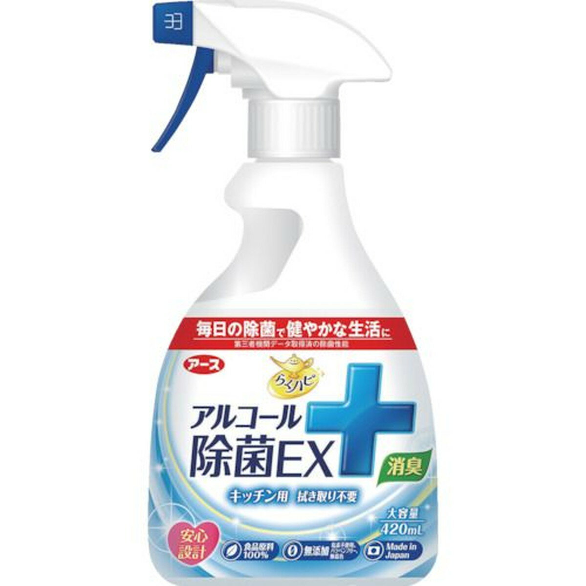 アース　らくハピ　アルコール除菌EX　420ml　1本 (629715)