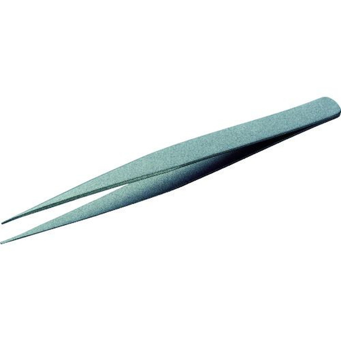 TRUSCO　ステンレス製ピンセット　非粘着加工タイプ　150mm　直爪　1本 (TSP44)