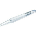 TRUSCO 透明プラスチック製ピンセット 120mm 先丸型 1本 (TPP231TM)