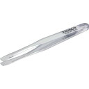 TRUSCO 透明プラスチック製ピンセット 120mm 先丸平型 1本 (TPP234TM)