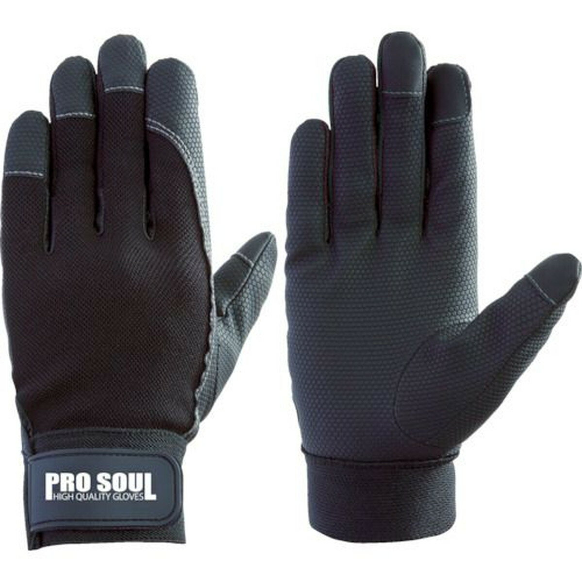 富士グローブ 合皮手袋 PS−992 プロソウル 黒 3L 指先補強 1双 (7528)