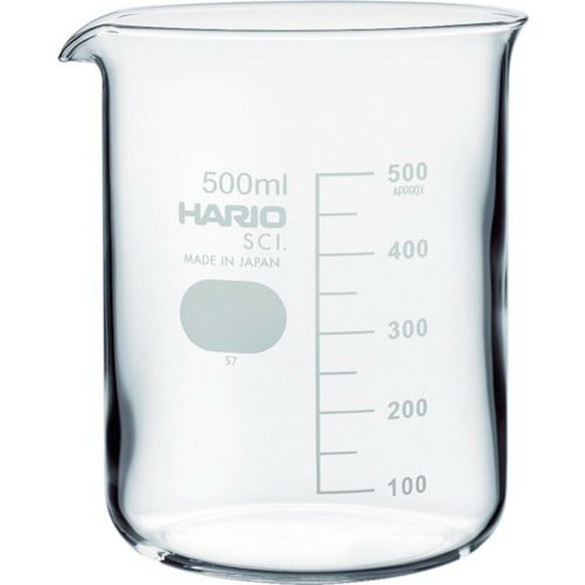 HARIO ビーカー 目安目盛付 500ml 1個 (B-500-SCI)