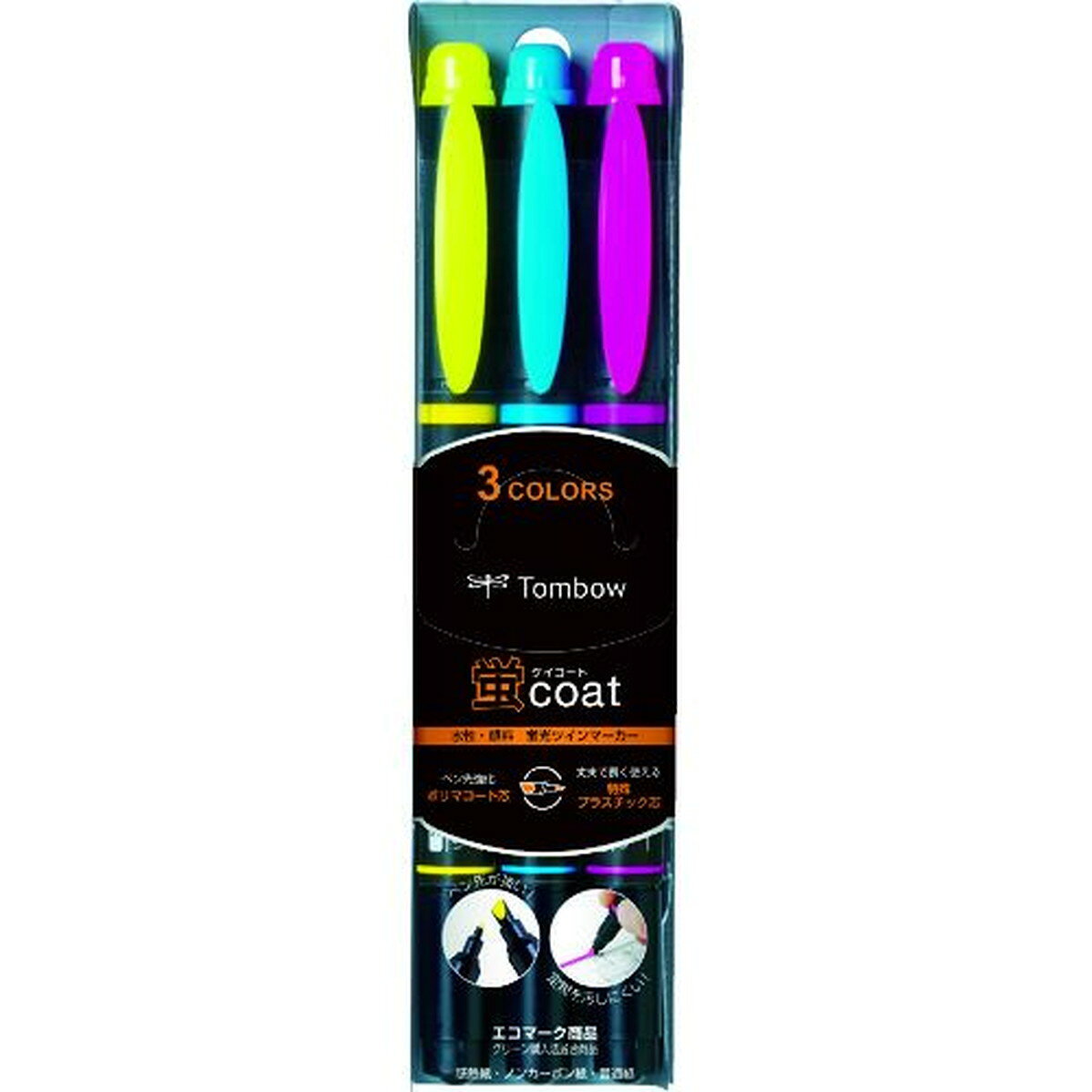 Tombow 蛍光マーカー蛍COAT 3C 1S (WATC3C)