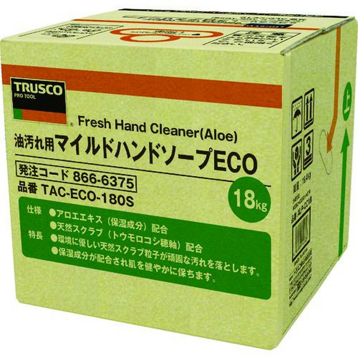 TRUSCO マイルドハンドソープ ECO 18L 詰替 バッグインボックス 1個 (TACECO180S)