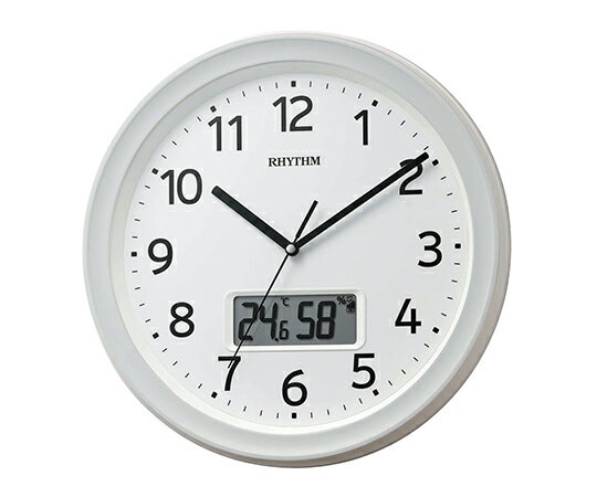 温湿度計付き掛時計 フィットウェーブリブA02 8FYA02SR03 1個