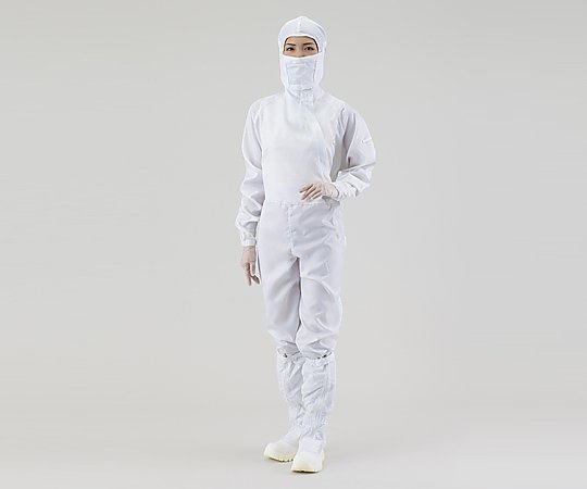 乐天商城 - 【期間限定!対象商品P2〜20倍】 アズピュアCRウェア(フード別・サイドファスナー型) 白 L 22210SW 1着