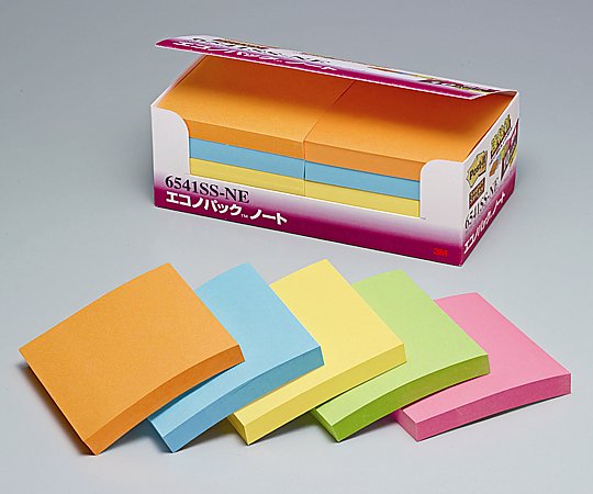 ポストイット(R)強粘着シリーズ 75×75mm 5色 6541SS-NE 1箱(90枚×10冊入)