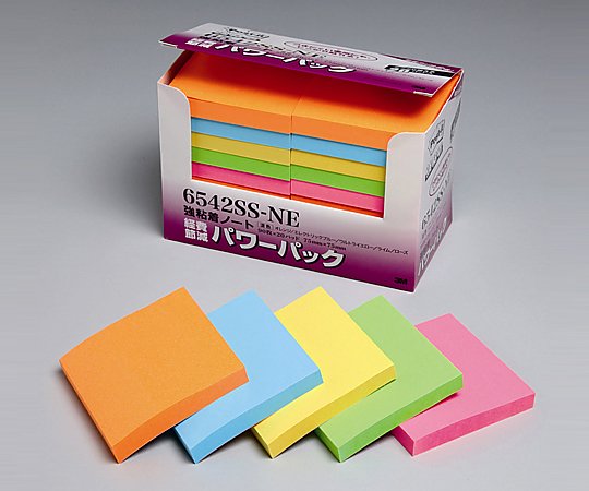 ポストイット(R)強粘着シリーズ 75×75mm 5色 6542SS-NE 1箱(90枚×20冊入)