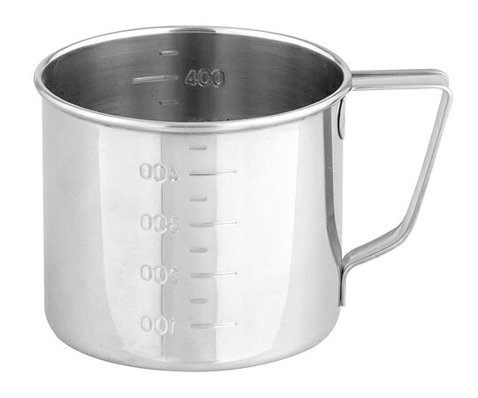 仕様 型番：10015205 材質：ステンレス（SUS304） 容量：500mL 内径×高さ：φ90×80mm 一目盛：50mL すりきりタイプ仕様 型番：10015205 材質：ステンレス（SUS304） 容量：500mL 内径×高さ：φ90×80mm 一目盛：50mL すりきりタイプ