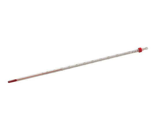 特徴 開けなくても中が見える透明ケース付きです。 転がり防止のゴム付です。仕様 測定範囲：-5〜105℃ 最小目盛：1℃ 全長：300mm 転がり防止ゴム付き ケース付き 精度：±1℃ ※校正はできません。 コード番号：0120-00 ※液体を測定される場合は測定温度（目盛）まで浸けないと正しい温度測定はできません。直射日光の当たる場所に置かないでください。高熱により破損、液が変色する場合がございます。特徴 開けなくても中が見える透明ケース付きです。 転がり防止のゴム付です。仕様 測定範囲：-5〜105℃ 最小目盛：1℃ 全長：300mm 転がり防止ゴム付き ケース付き 精度：±1℃ ※校正はできません。 コード番号：0120-00 ※液体を測定される場合は測定温度（目盛）まで浸けないと正しい温度測定はできません。直射日光の当たる場所に置かないでください。高熱により破損、液が変色する場合がございます。