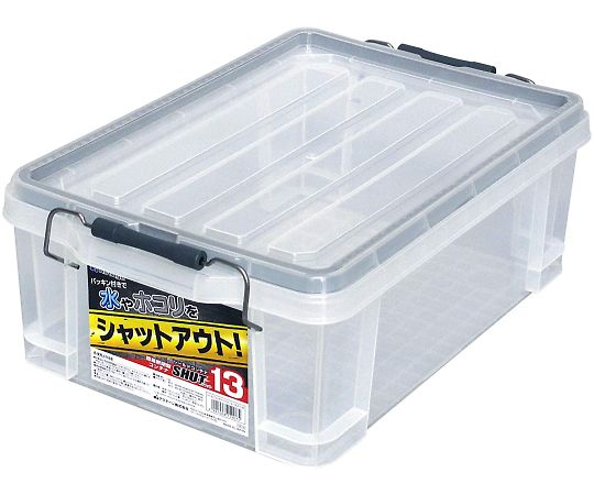 特徴 パッキン付きで水・ホコリの侵入を防ぎます。 フタには35cmまでの目盛りが付いています。仕様 型番：SLC-13C 外寸法(mm)：295×443×159 内寸法(mm)：245×365×140 容量(L)：約13 材質：ケース／PP(ポリプロピレン)、バックル／ステンレス、パッキン／発泡PE特徴 パッキン付きで水・ホコリの侵入を防ぎます。 フタには35cmまでの目盛りが付いています。仕様 型番：SLC-13C 外寸法(mm)：295×443×159 内寸法(mm)：245×365×140 容量(L)：約13 材質：ケース／PP(ポリプロピレン)、バックル／ステンレス、パッキン／発泡PE
