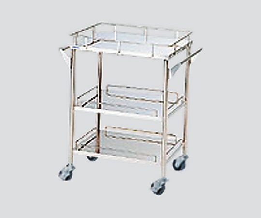 ステンレスグリーンカート(静音タイプ) 3段 720×450×835mm SS-3S 1台